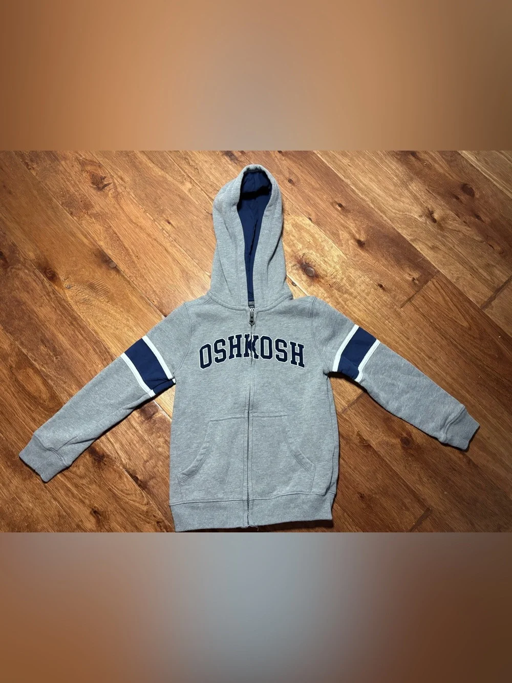 OshKosh B'gosh Grey Zip-Up Hoodie Sweatshirt for Kids
